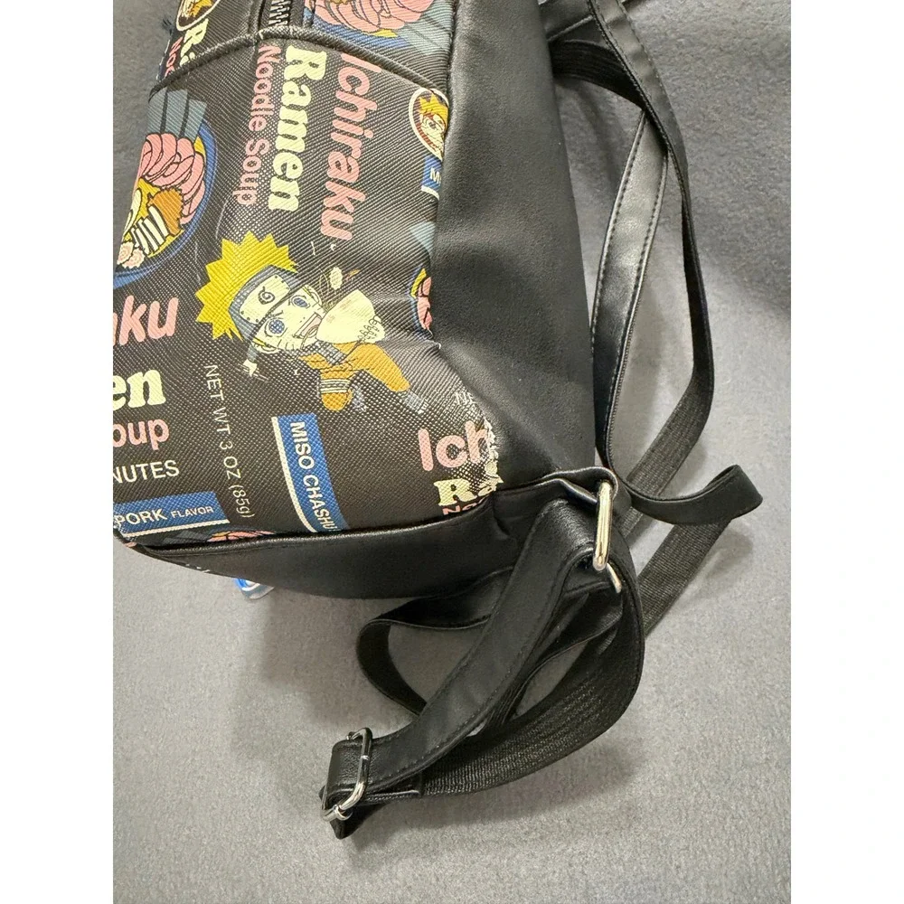 Naruto Shippuden Ichiraku Ramen Mini Backpack Bioworld Anime Faux Leather Black